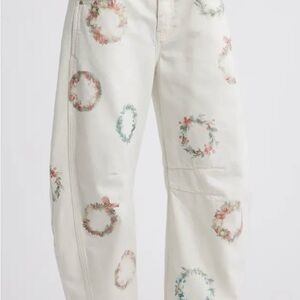 Free People Good Luck Barrel Jeans.
